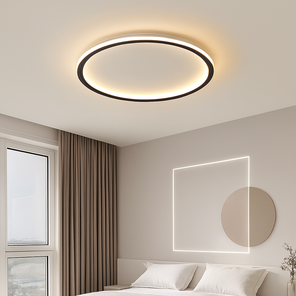 plafonnier led ultra-mince design moderne intensité réglable luminaire décoratif - vue 6 sur 15