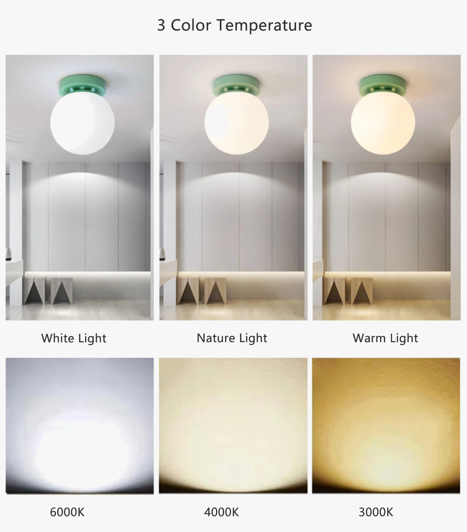 plafonnier led verre montage surface décoratif idéal couloir entrée e27 nordique vert