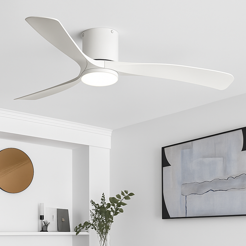 Moderner Deckenventilator mit Fernbedienung und integrierter LED-Beleuchtung - vue 4 sur 12
