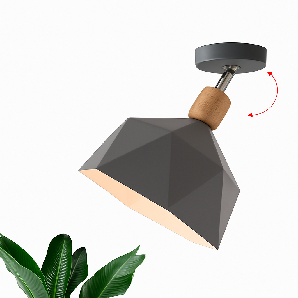 Plafonnier moderne LED avec abat-jour en métal Garino - vue 6 sur 8