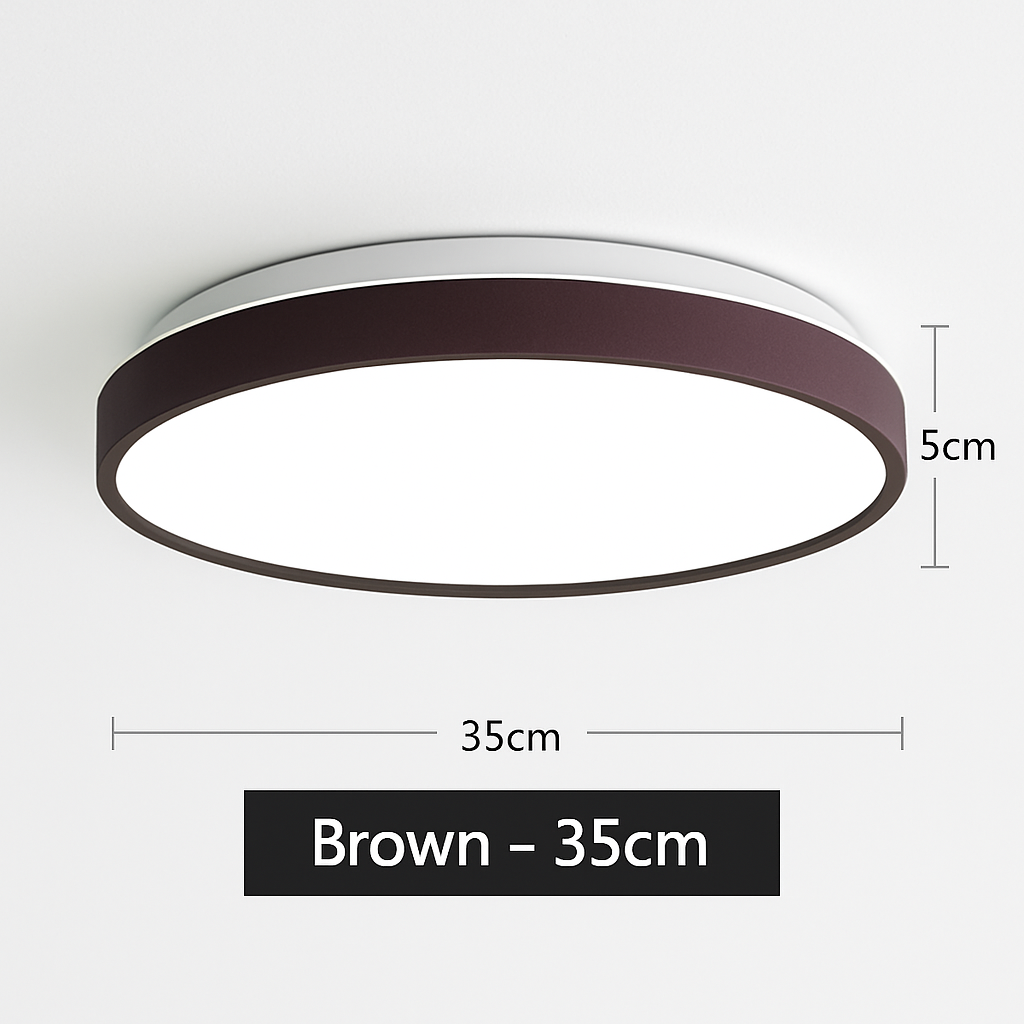 Plafonnier moderne LED métallique circulaire et fin Glenn - vue 9 sur 15