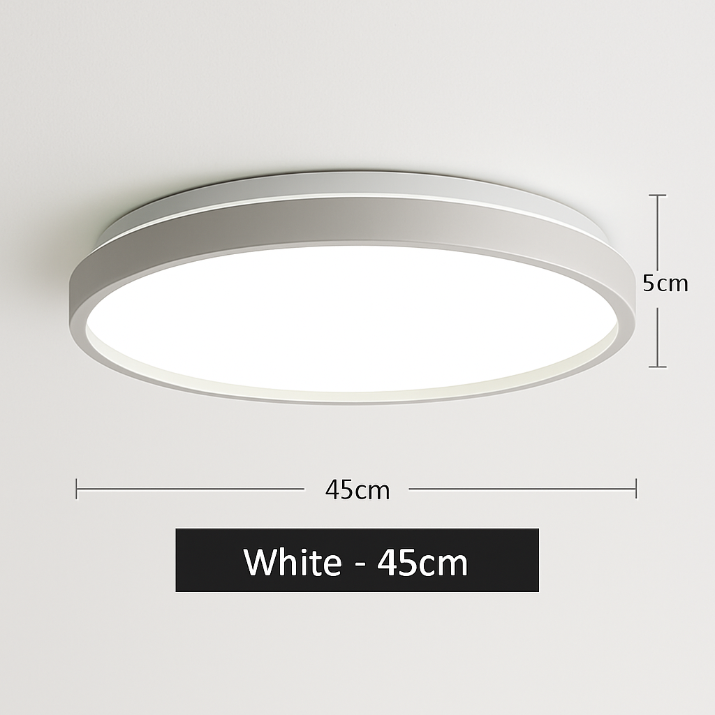 Plafonnier moderne LED métallique circulaire et fin Glenn - vue 11 sur 15