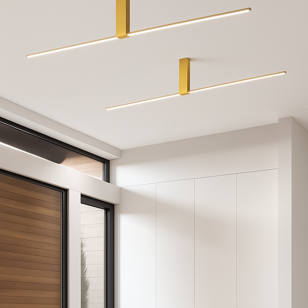 Plafonnier moderne LED minimaliste barre lumineuse Mahil - vue 4 sur 8
