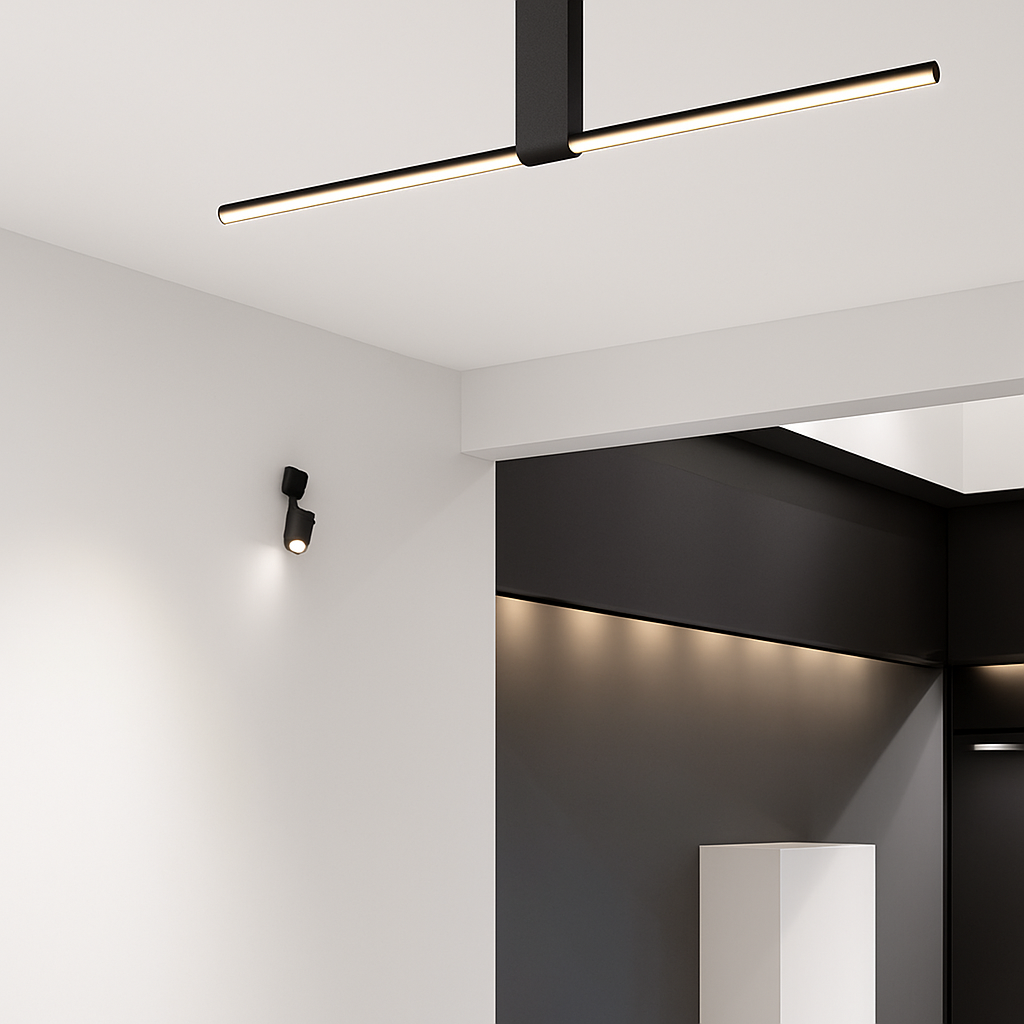 Plafonnier moderne LED minimaliste barre lumineuse Mahil - vue 6 sur 8
