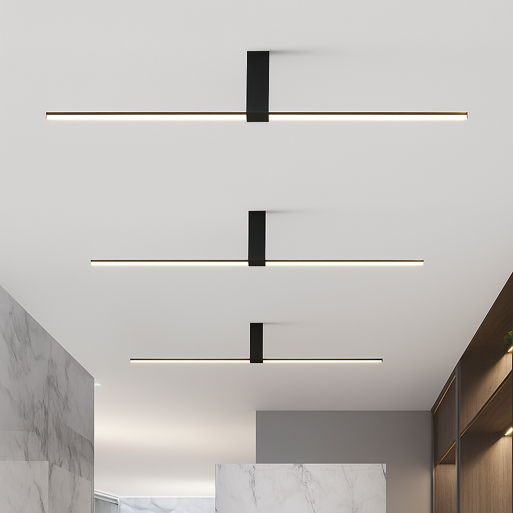 Plafonnier moderne LED minimaliste barre lumineuse Mahil - vue 7 sur 8