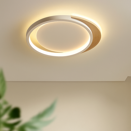 plafonnier nordique led en bois aluminium ultra-mince et créatif