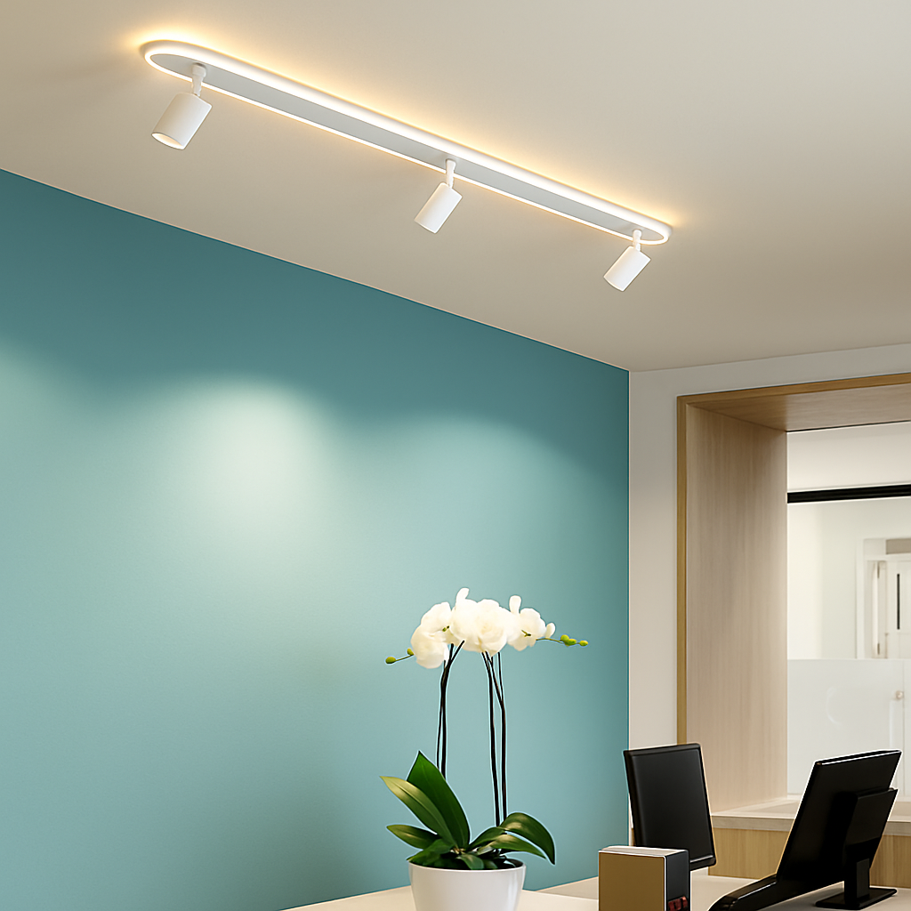 plafonnier nordique moderne avec spots design élégant et lumineux - vue 11 sur 10