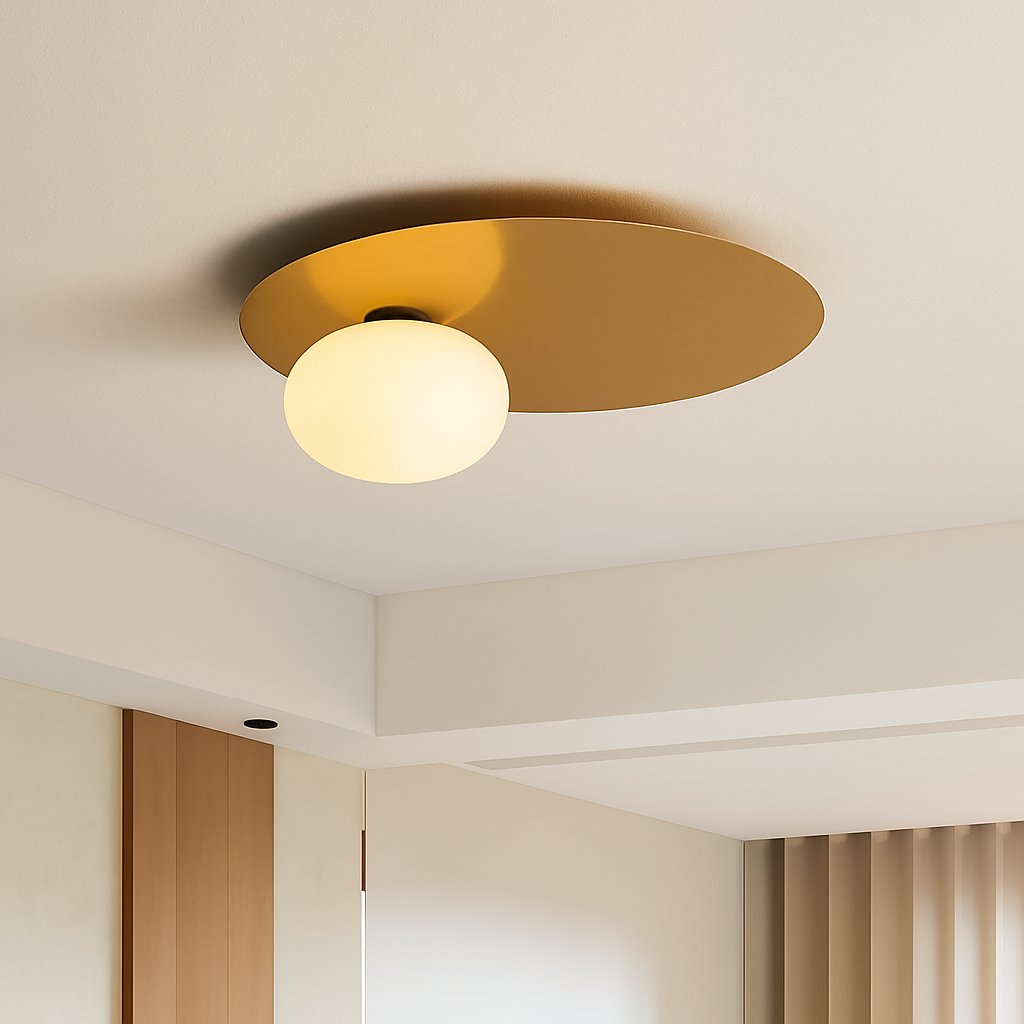 plafonnier rond en métal moderne pour - vue 3 sur 10