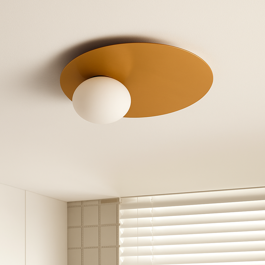 plafonnier rond en métal moderne pour - vue 6 sur 10