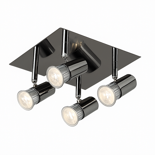 Plafonnier à spots LED dirigeables chromé Satin - vue 2 sur 4