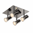Plafonnier à spots LED dirigeables chromé Satin