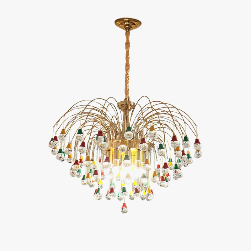 plafonnier tendance angel's tear en cristal lumineux élégant pour intérieur