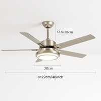 plafonnier ventilateur moderne avec télécommande et éclairage led