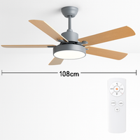 Vintage Deckenventilator mit LED und Fernbedienung
