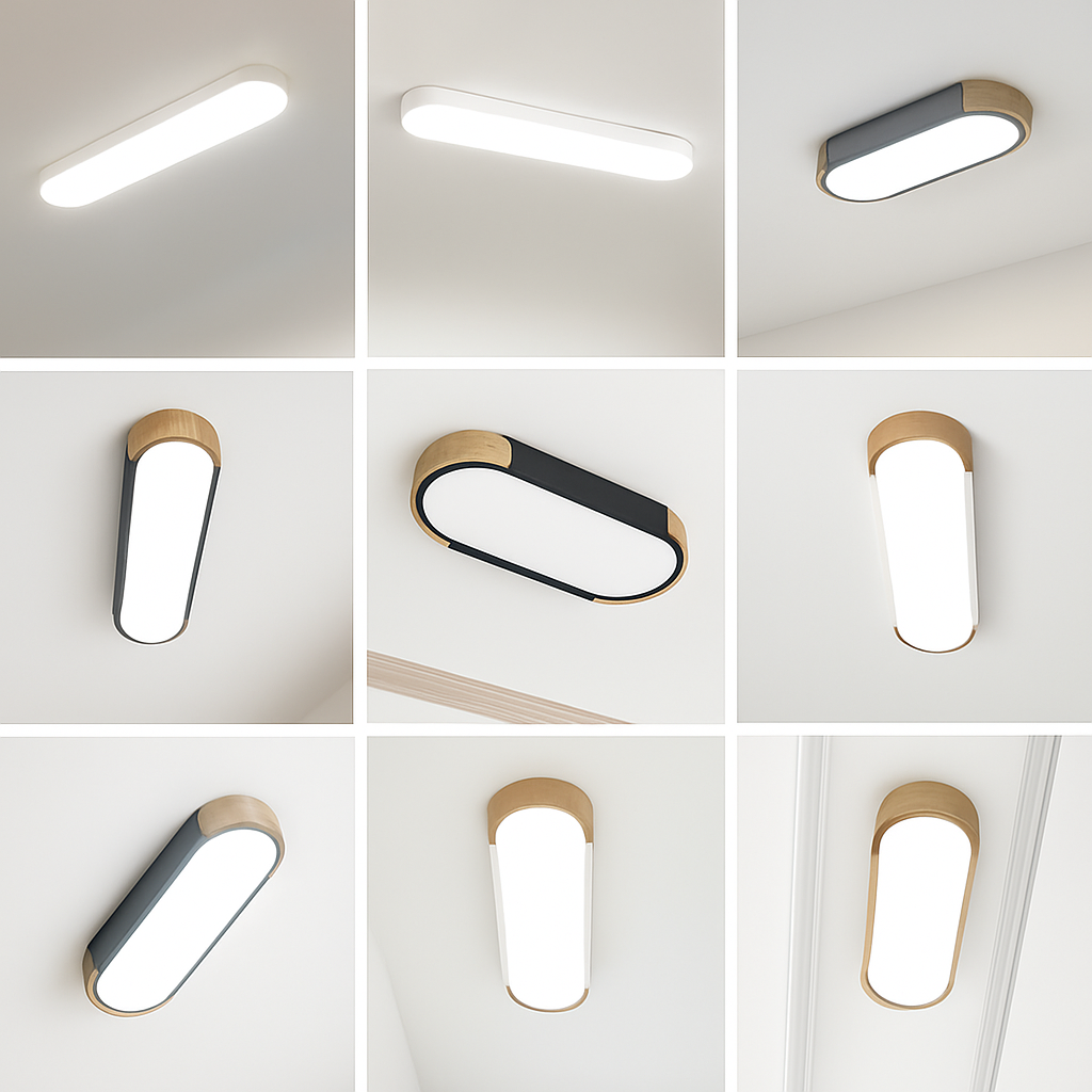 Plafonniers en bois décoratif télécommande panneaux - vue 7 sur 15