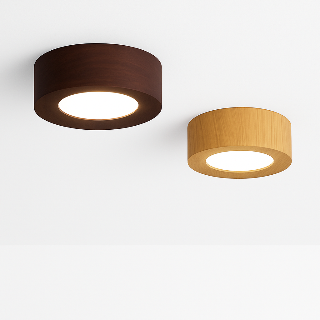 plafonniers en noyer et frêne led pour éclairage intérieur - vue 4 sur 10