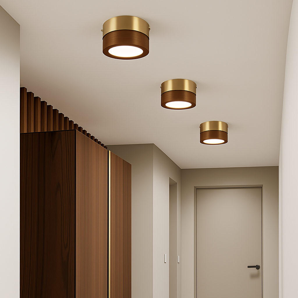 plafonniers en noyer et frêne led pour éclairage intérieur - vue 4 sur 10
