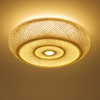 plafonniers en rotin suspension lampe décorative art lustre abat-jour