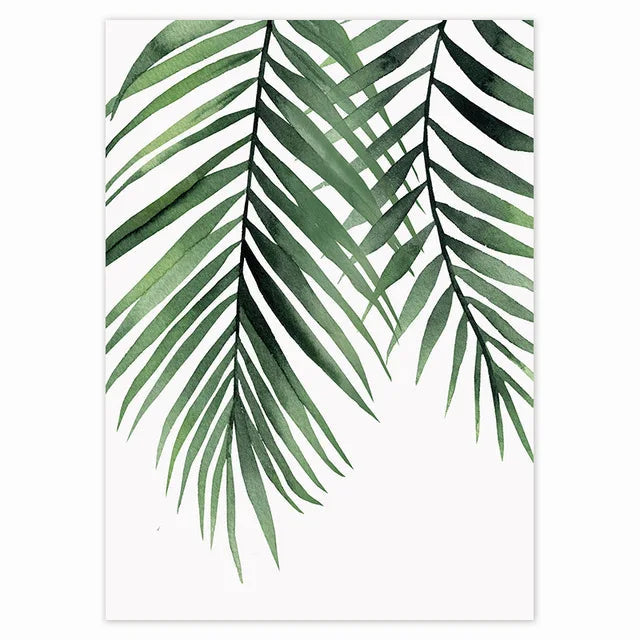 plante tropicale moderne toile décoration murale scandinave
