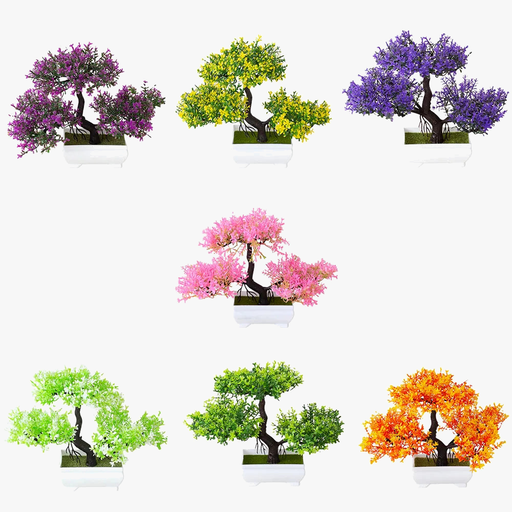 plantes artificielles décoratives bonsaï en pot pour jardin zen