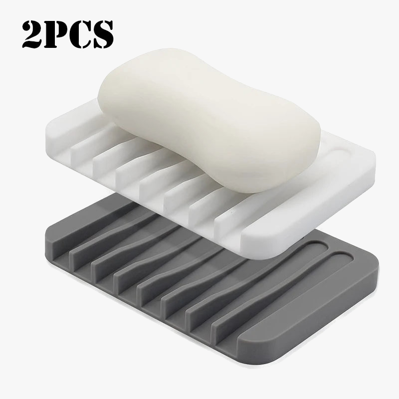 porte-savon en silicone auto-drainant pour garder savon sec