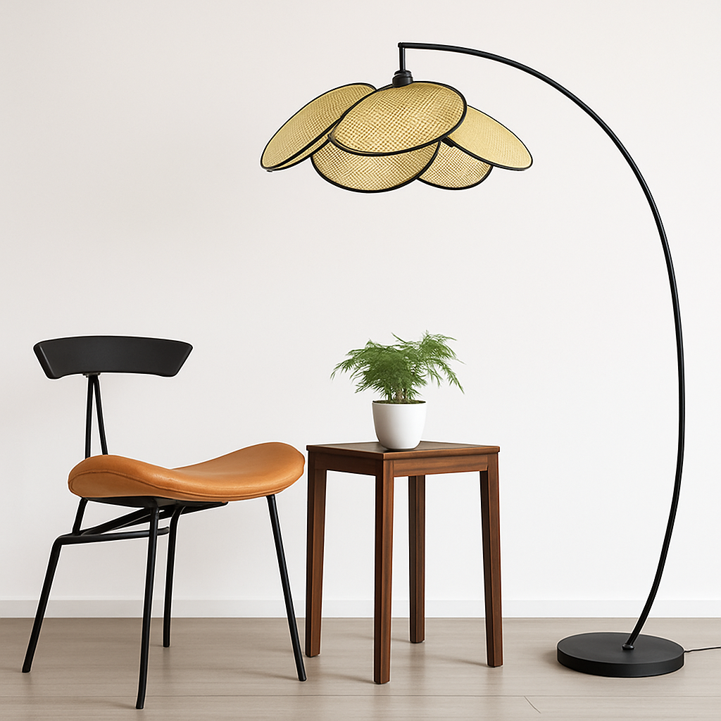 Postmodern LED lustres de plafond feuille grille rurale fait à la main en rotin suspension lumière maison salon chambre Art décor suspension lampe - vue 6 sur 25