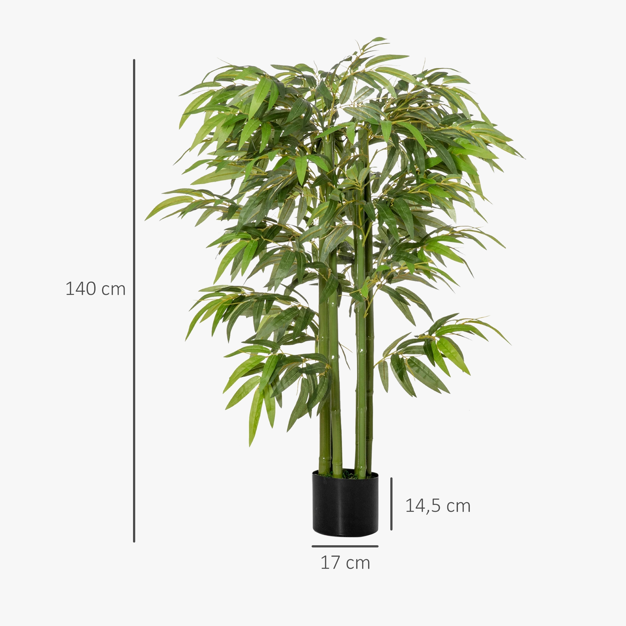 pot de fleurs en bambou avec roseaux artificiels pour décoration intérieure