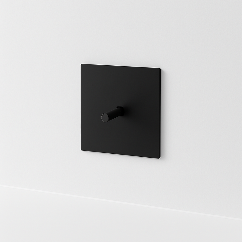 Prise double RJ45 en acier noir mat