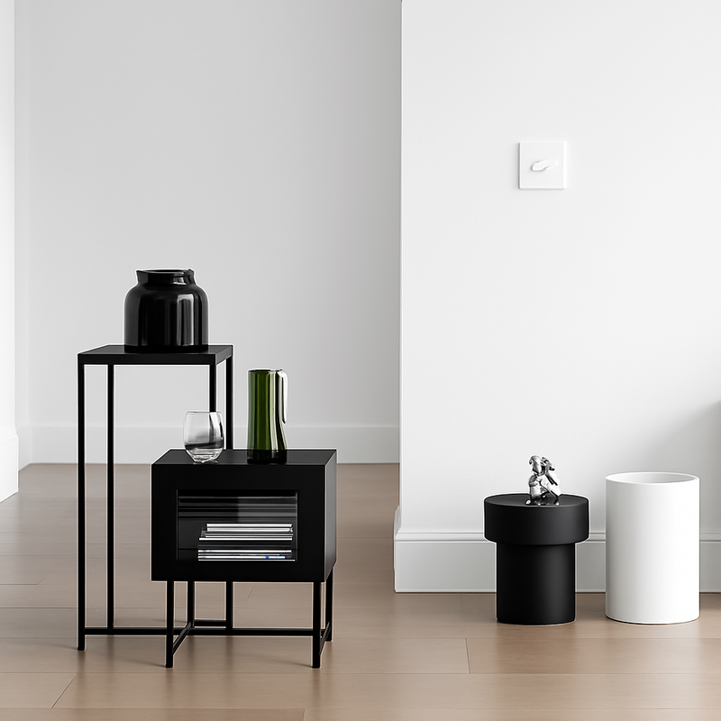 Prise électrique en acier blanc mat bords arrondis