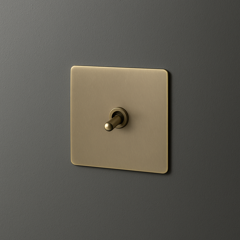 Prise électrique et double USB (Europe) en acier bronze vieilli bords arrondis