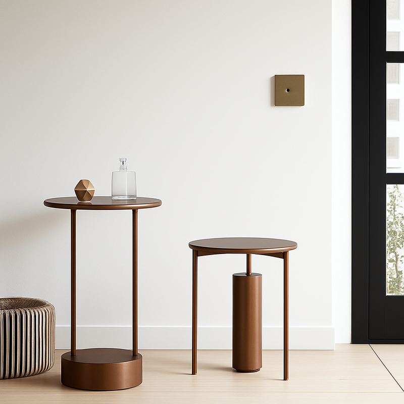 Prise électrique et double USB type C (Europe) en acier gris vieilli brossé bords arrondis