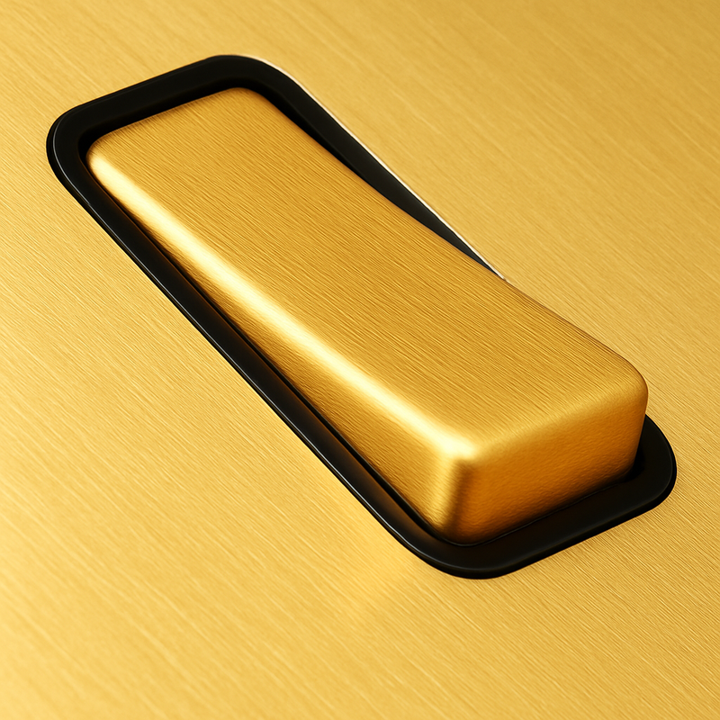 Prise RJ45 en acier doré brossé bords arrondis