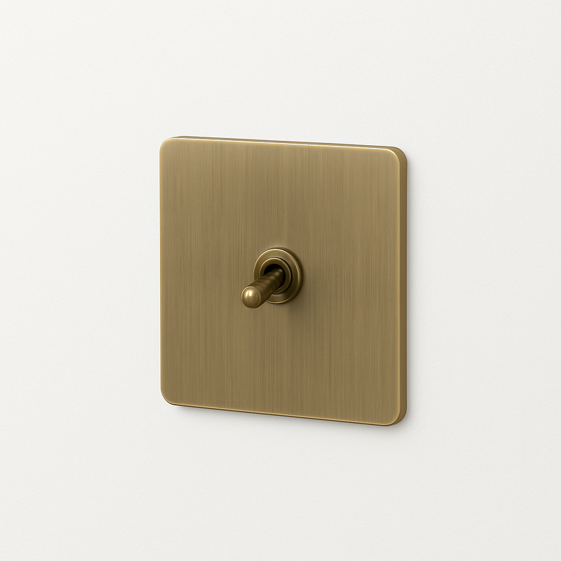 Prise RJ45 en acier gris brossé bords arrondis