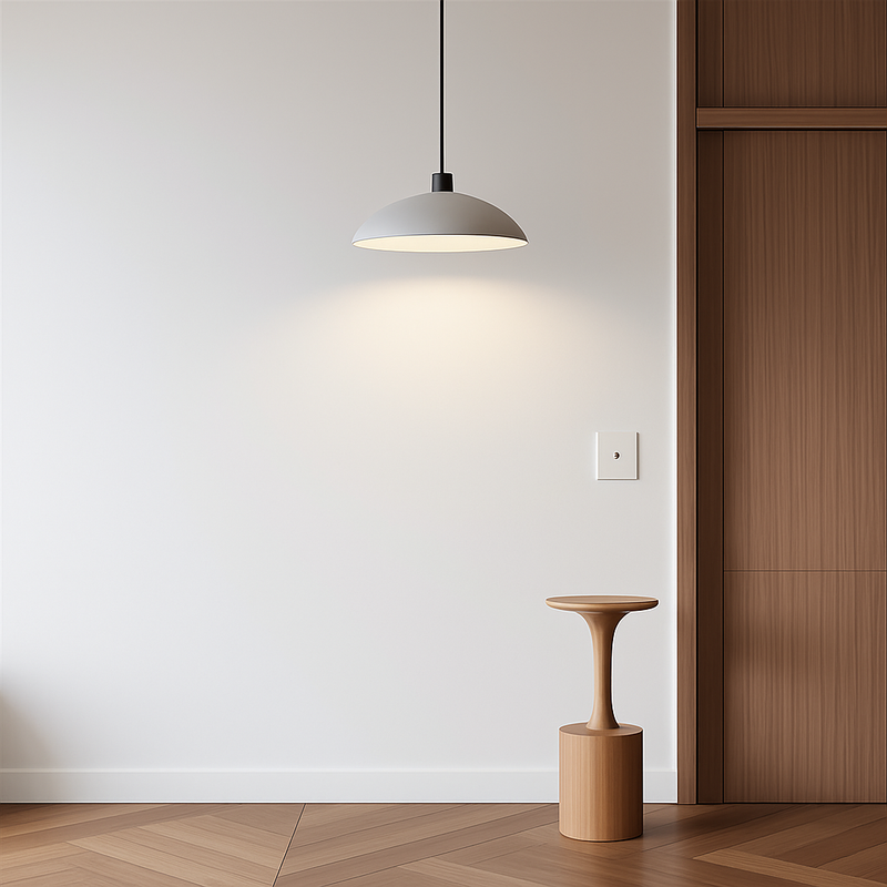 Prise TV en acier blanc mat