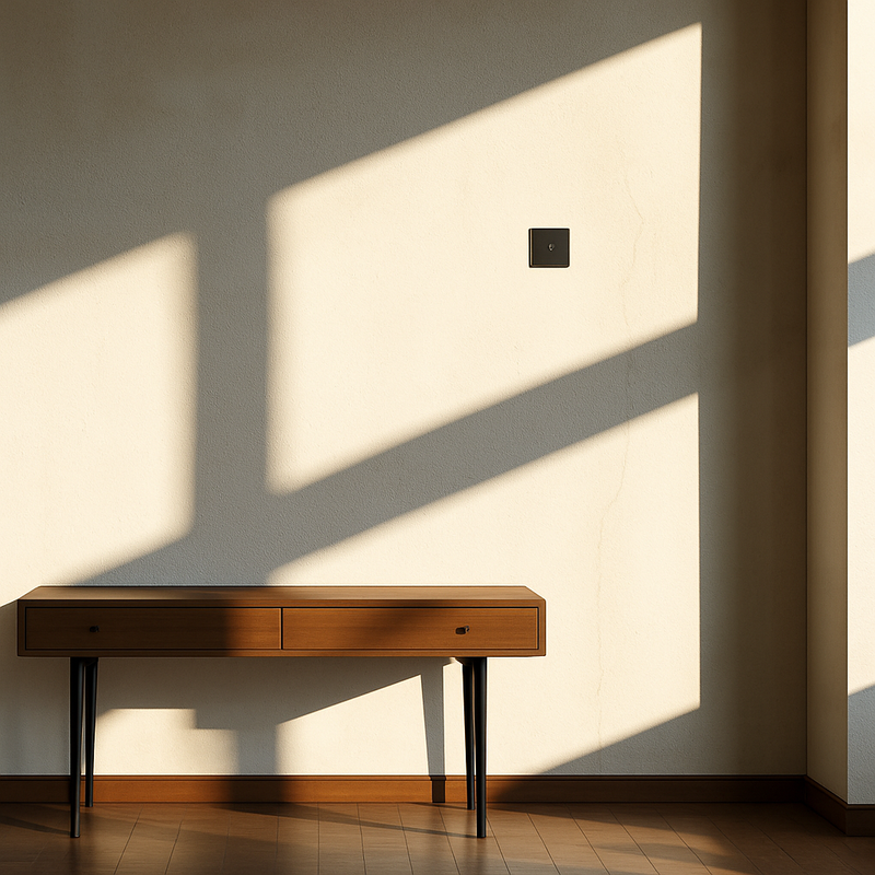 Prise TV et RJ45 en acier noir mat