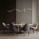 ruban forme Design salle à manger LED lustre en aluminium simplicité salon maison décoration intérieure éclairage de Table