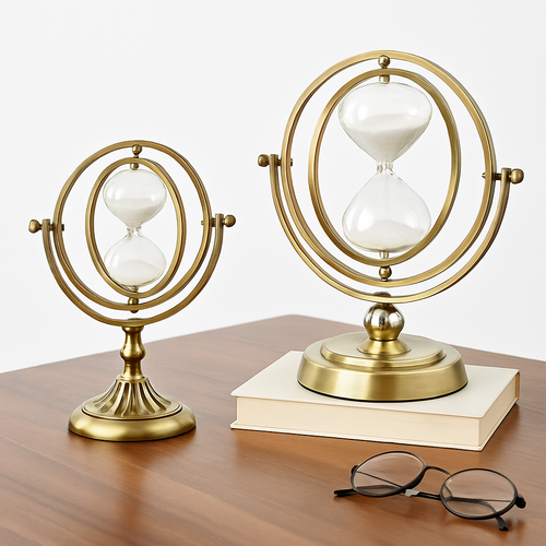 sablier rétro en métal décoration créative pour intérieur