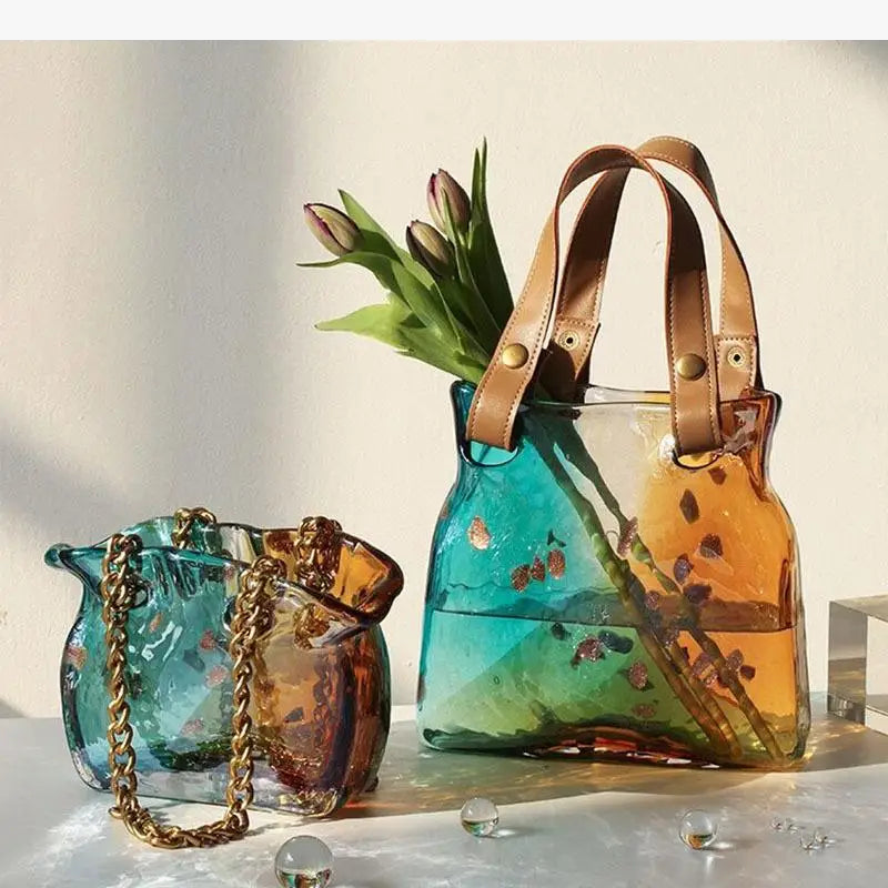 sac fourre-tout décoratif vase hydroponique pour fleurs modernes