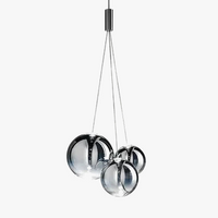 sandyha suspension led avec boules de verre pour décoration intérieure