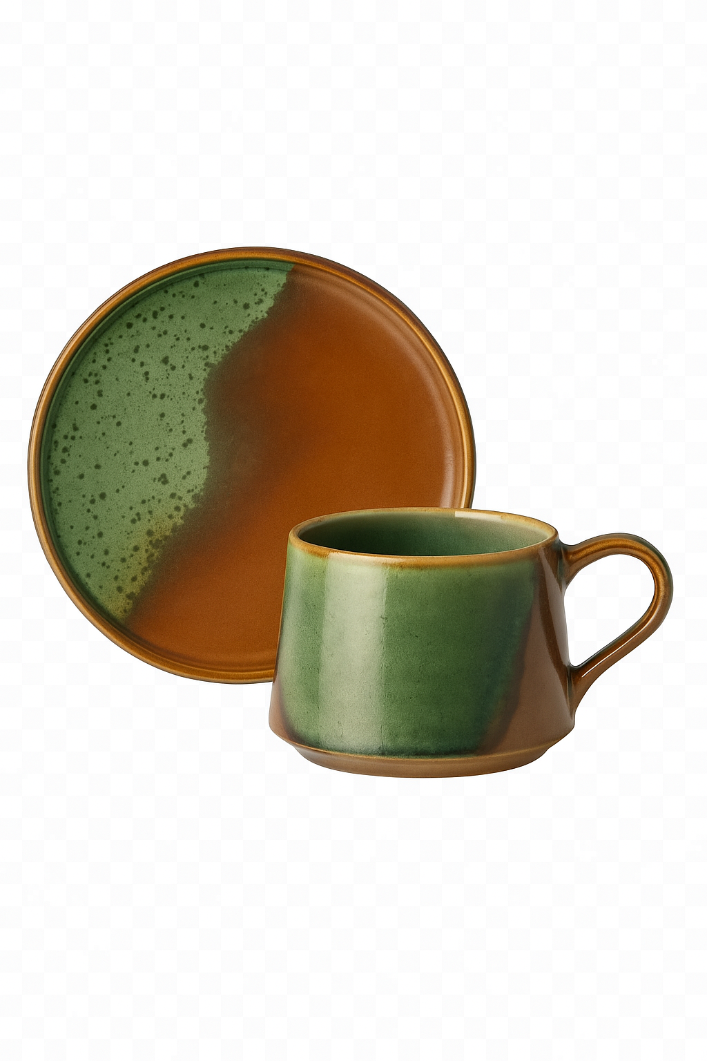 Service cafe porcelaine vintage tasse soucoupe style retro