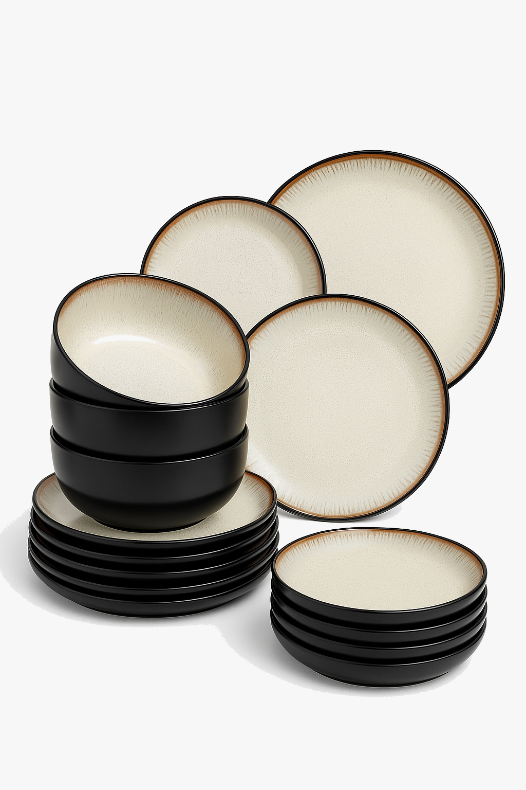 Service de table en ceramique gres style moderne