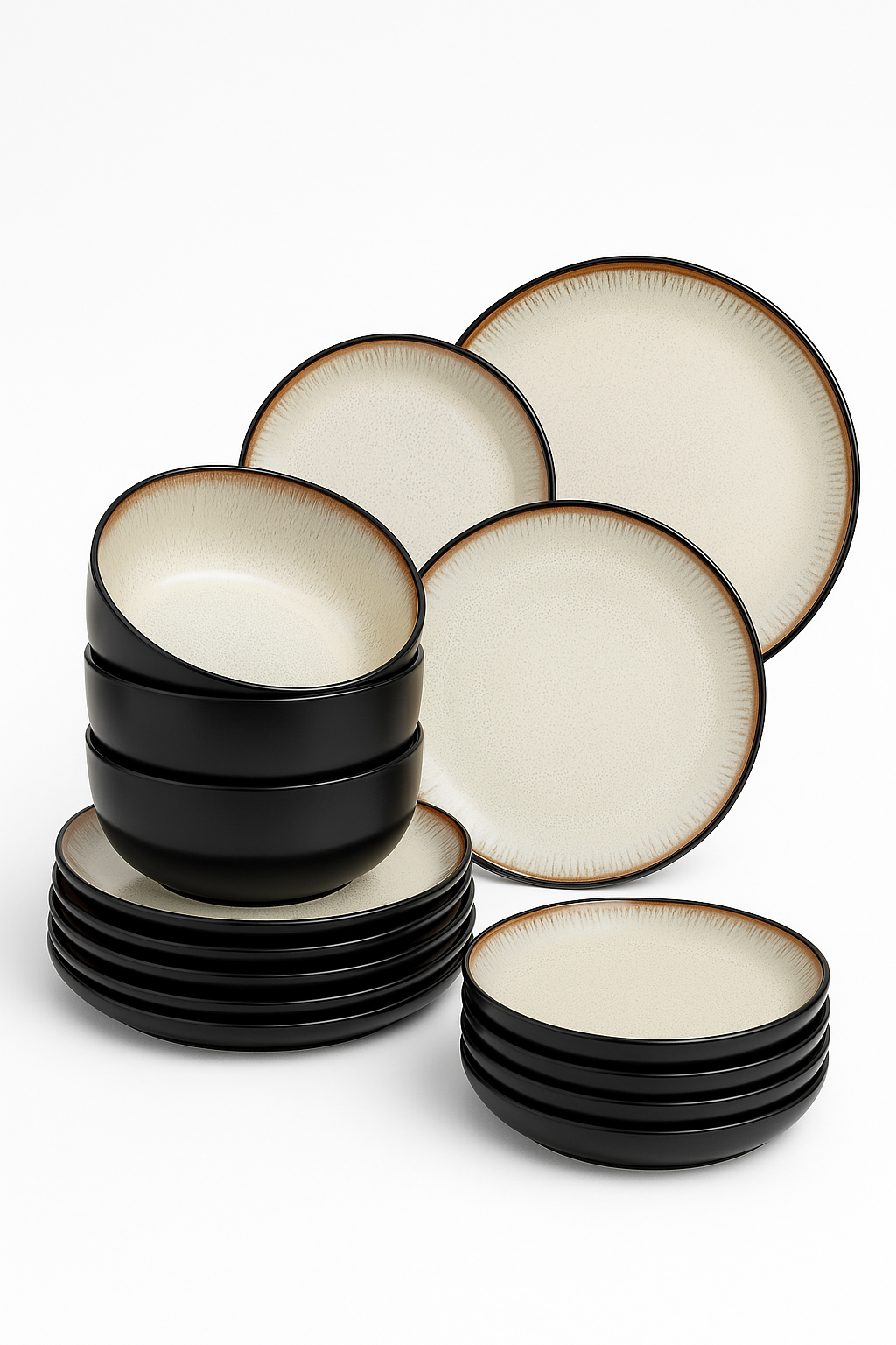 Service de table en ceramique gres style moderne