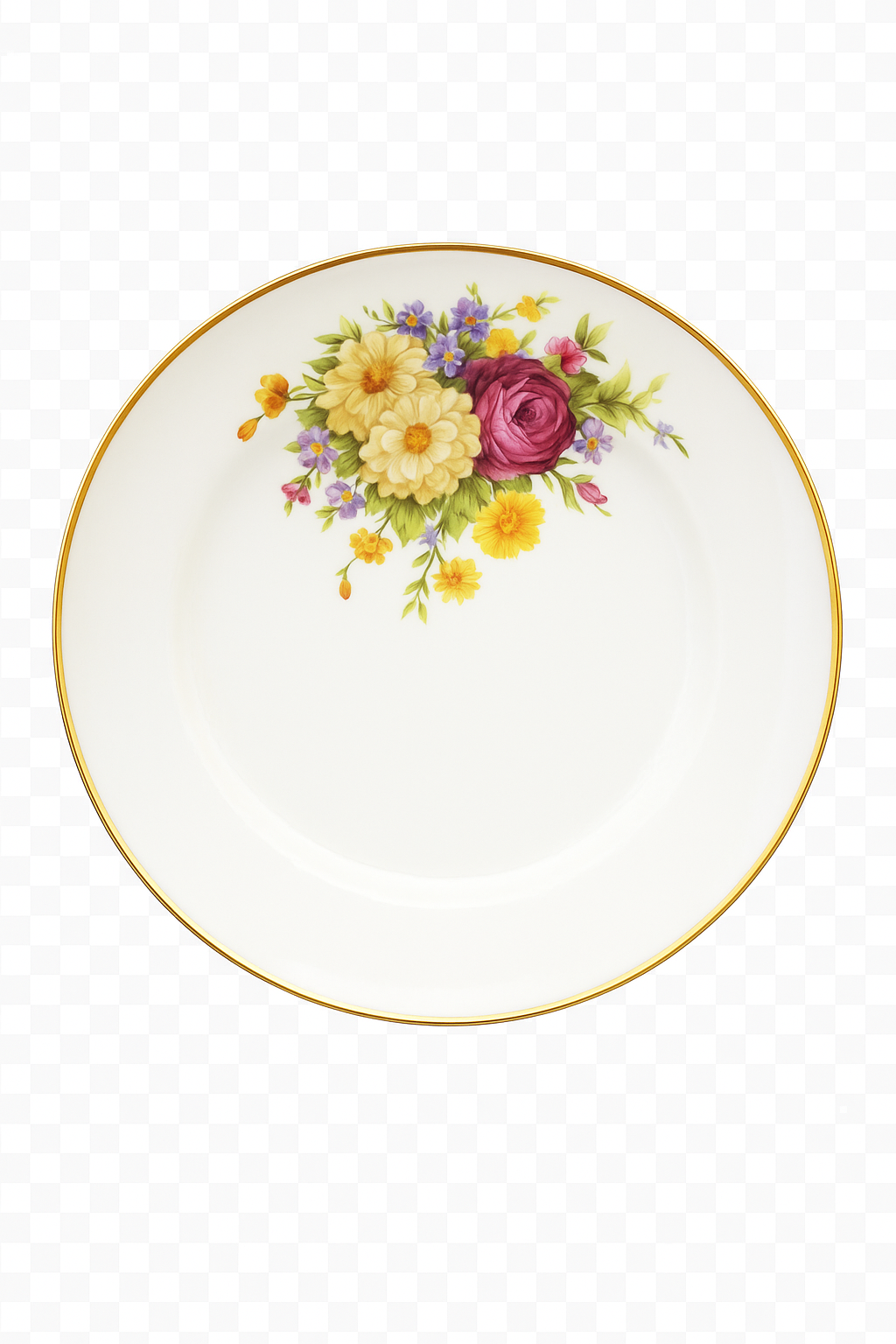 Service de table porcelaine fine floral style occidental - vue 2 sur 3