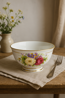 Service de table porcelaine fine motif floral occidental
