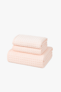 Serviette de bain set coton gaufré absorbant rapide