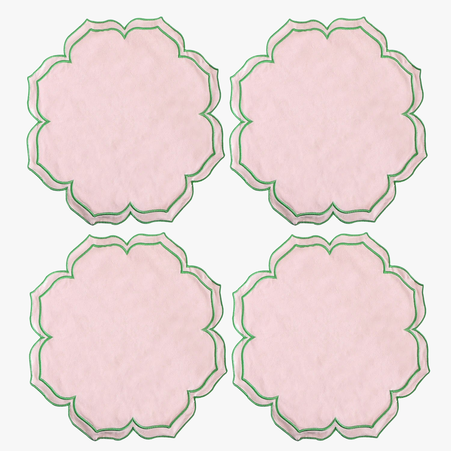 Serviette de table coton bord lotus style pastoral