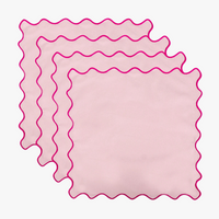 Serviette de table coton bord lotus style pastoral