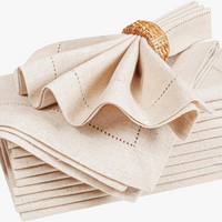 Serviette de table lot 6 serviettes lin classique