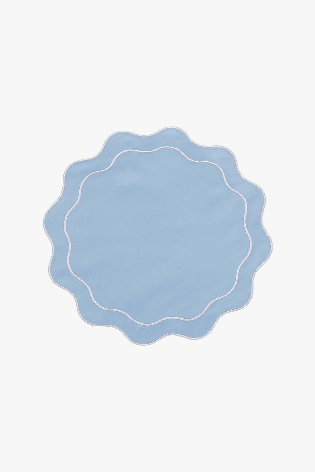 Set de table coton brodé style vintage ondulé