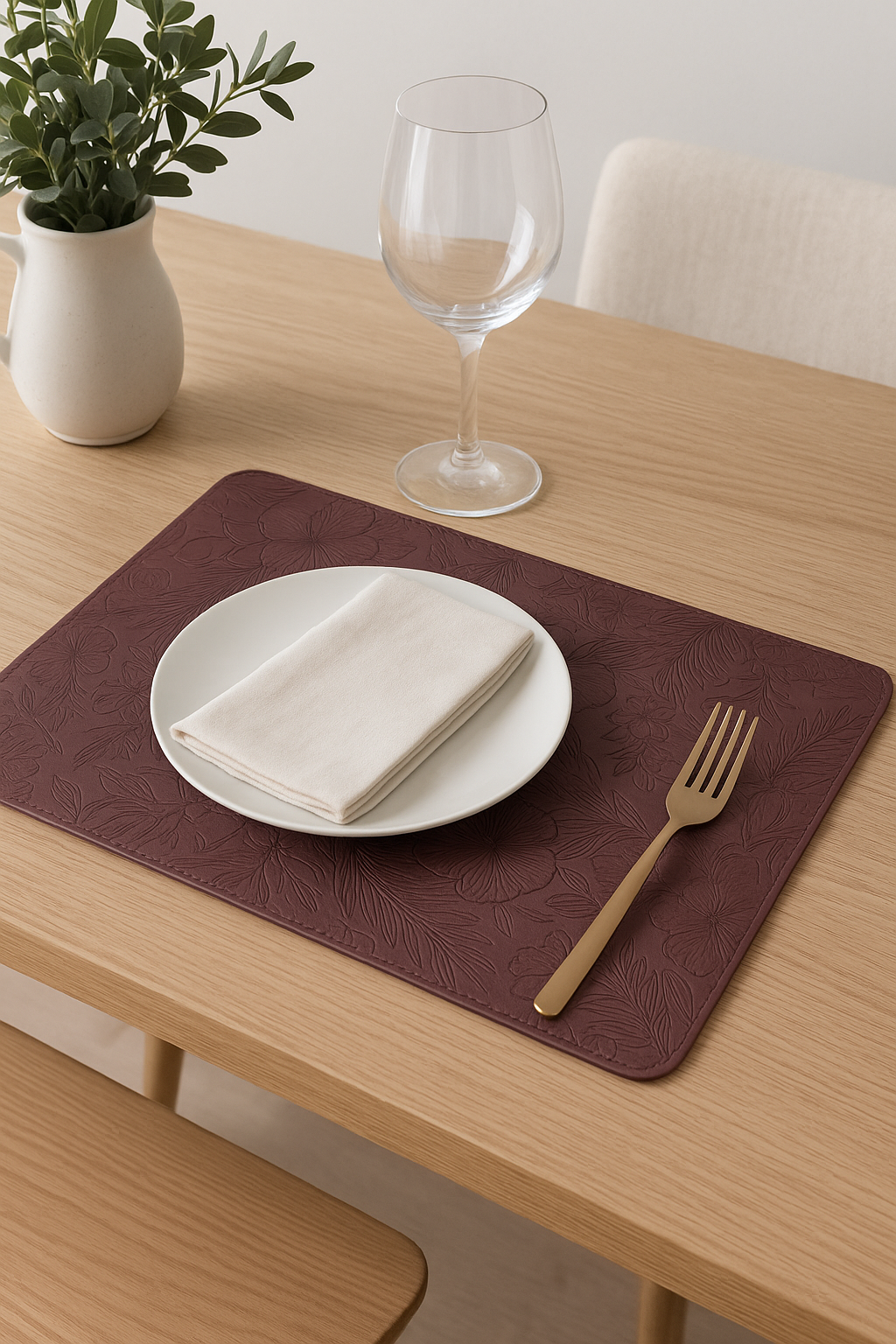 Set de table cuir antiderapant style europe repas